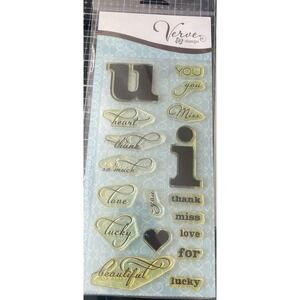 Verve Clear Stamps You And I Set of 18 VS-0160 By Julie Tillman Photopolymer USA